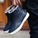 Warm Faux Fur Lining Zipper Round Toe Ankle Short Boots For Men Warm Faux Fur Lining Zipper Round Toe Ankle Short Boots For Men