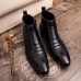 Men Casual Genuine Leather Pointed Toe Business Ankle Boots Men Casual Genuine Leather Pointed Toe Business Ankle Boots
