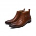 Men Casual Genuine Leather Pointed Toe Business Ankle Boots Men Casual Genuine Leather Pointed Toe Business Ankle Boots
