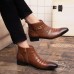 Men Casual Genuine Leather Pointed Toe Business Ankle Boots Men Casual Genuine Leather Pointed Toe Business Ankle Boots