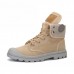 Lace Up Warm Wool Lining Round Toe Soft Sole Short Boots For Men Lace Up Warm Wool Lining Round Toe Soft Sole Short Boots For Men
