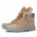 Lace Up Warm Wool Lining Round Toe Soft Sole Short Boots For Men Lace Up Warm Wool Lining Round Toe Soft Sole Short Boots For Men
