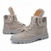 Lace Up Warm Wool Lining Round Toe Soft Sole Short Boots For Men Lace Up Warm Wool Lining Round Toe Soft Sole Short Boots For Men