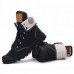 Lace Up Warm Wool Lining Round Toe Soft Sole Short Boots For Men Lace Up Warm Wool Lining Round Toe Soft Sole Short Boots For Men