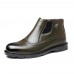Men Brogue Carved Side Zipper Microfiber Ankle Boots Men Brogue Carved Side Zipper Microfiber Ankle Boots