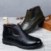Men Brogue Carved Side Zipper Microfiber Ankle Boots Men Brogue Carved Side Zipper Microfiber Ankle Boots