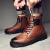 Men Casual Soft Lace Up Leather Ankle Boots Men Casual Soft Lace Up Leather Ankle Boots