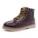 Men Casual Soft Leather Ankle Boots Lace Up Boots Moc Toe Shoes Men Casual Soft Leather Ankle Boots Lace Up Boots Moc Toe Shoes