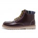 Men Casual Soft Leather Ankle Boots Lace Up Boots Moc Toe Shoes Men Casual Soft Leather Ankle Boots Lace Up Boots Moc Toe Shoes