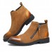 Men Casual Elegant Cap Toe Suede Genuine Leather Side Zipper Boots Men Casual Elegant Cap Toe Suede Genuine Leather Side Zipper Boots
