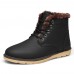 Men Soft Warm Plush Lining Leather Slip-on Snow Boots Men Soft Warm Plush Lining Leather Slip-on Snow Boots