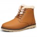 Men Soft Warm Plush Lining Leather Slip-on Snow Boots Men Soft Warm Plush Lining Leather Slip-on Snow Boots