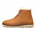 Men Soft Warm Plush Lining Leather Slip-on Snow Boots Men Soft Warm Plush Lining Leather Slip-on Snow Boots