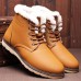 Men Soft Warm Plush Lining Leather Slip-on Snow Boots Men Soft Warm Plush Lining Leather Slip-on Snow Boots