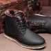 Men Soft Warm Plush Lining Leather Slip-on Snow Boots Men Soft Warm Plush Lining Leather Slip-on Snow Boots