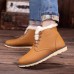 Men Soft Warm Plush Lining Leather Slip-on Snow Boots Men Soft Warm Plush Lining Leather Slip-on Snow Boots
