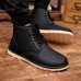Men Soft Warm Plush Lining Leather Slip-on Snow Boots Men Soft Warm Plush Lining Leather Slip-on Snow Boots
