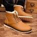 Men Soft Warm Plush Lining Leather Slip-on Snow Boots Men Soft Warm Plush Lining Leather Slip-on Snow Boots