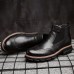 Men Retro Soft Classic Brogue Leather Chelsea Ankle Boots Men Retro Soft Classic Brogue Leather Chelsea Ankle Boots