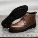 Men Microfiber Brogue Carved Casual Business Ankle Boots Men Microfiber Brogue Carved Casual Business Ankle Boots