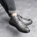 Men Microfiber Brogue Carved Casual Business Ankle Boots Men Microfiber Brogue Carved Casual Business Ankle Boots