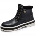 Men Vintage Soft Lace Up Leather Ankle Boots Men Vintage Soft Lace Up Leather Ankle Boots