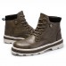Men Vintage Soft Lace Up Leather Ankle Boots Men Vintage Soft Lace Up Leather Ankle Boots