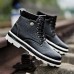 Men Vintage Soft Lace Up Leather Ankle Boots Men Vintage Soft Lace Up Leather Ankle Boots