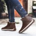 Men Comfy Genuine Leather Slip Resistance Warm Fur Lining Snow Boots Men Comfy Genuine Leather Slip Resistance Warm Fur Lining Snow Boots