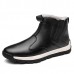 Men Comfy Genuine Leather Slip Resistance Warm Fur Lining Snow Boots Men Comfy Genuine Leather Slip Resistance Warm Fur Lining Snow Boots