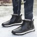 Men Comfy Genuine Leather Slip Resistance Warm Fur Lining Snow Boots Men Comfy Genuine Leather Slip Resistance Warm Fur Lining Snow Boots