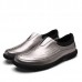 Men Casual Business Soft Sole Genuine Leather Slip On Oxfords Men Casual Business Soft Sole Genuine Leather Slip On Oxfords