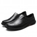Men Casual Business Soft Sole Genuine Leather Slip On Oxfords Men Casual Business Soft Sole Genuine Leather Slip On Oxfords