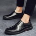 Men Casual Business Soft Sole Genuine Leather Slip On Oxfords Men Casual Business Soft Sole Genuine Leather Slip On Oxfords