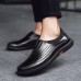Men Casual Business Soft Sole Genuine Leather Slip On Oxfords Men Casual Business Soft Sole Genuine Leather Slip On Oxfords