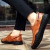 Men Casual Soft Sole Anti Collision Toe Genuine Leather Oxfords Shoes Men Casual Soft Sole Anti Collision Toe Genuine Leather Oxfords Shoes