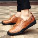 Men Casual Soft Sole Anti Collision Toe Genuine Leather Oxfords Shoes Men Casual Soft Sole Anti Collision Toe Genuine Leather Oxfords Shoes