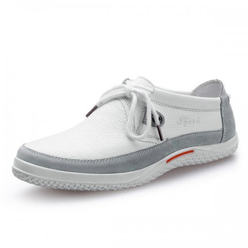 Lace Up Men Oxfords Casual Outdoor Flat Shoes In Leather Lace Up Men Oxfords Casual Outdoor Flat Shoes In Leather