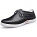 Lace Up Men Oxfords Casual Outdoor Flat Shoes In Leather Lace Up Men Oxfords Casual Outdoor Flat Shoes In Leather