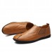 Banggood Shoes Men Casual Hand Stitching Genuine Leather Elastic Flat Oxfords Banggood Shoes Men Casual Hand Stitching Genuine Leather Elastic Flat Oxfords
