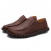 Genuine Leather Casual Slip On Soft Flat Oxfords For Men Genuine Leather Casual Slip On Soft Flat Oxfords For Men