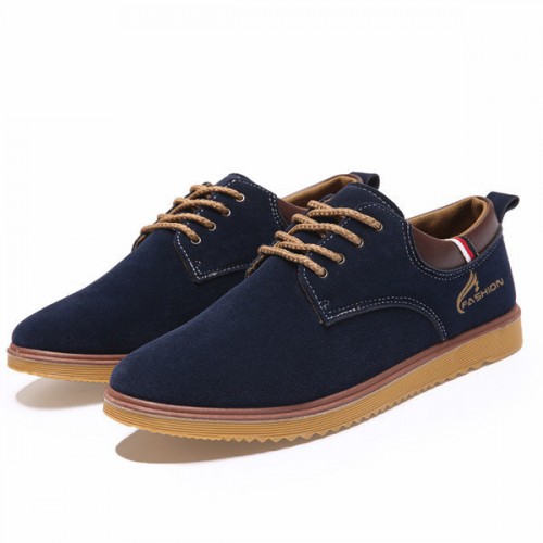 Men Suede Shoes Lace Up Round Toe Casual Outdoor Fashion Oxfords Men Suede Shoes Lace Up Round Toe Casual Outdoor Fashion Oxfords