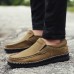 Men Casual Slip On Genuine Leather Moc Toe Oxfords Men Casual Slip On Genuine Leather Moc Toe Oxfords