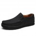 Men Casual Slip On Genuine Leather Moc Toe Oxfords Men Casual Slip On Genuine Leather Moc Toe Oxfords