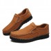 Men Casual Slip On Genuine Leather Moc Toe Oxfords Men Casual Slip On Genuine Leather Moc Toe Oxfords