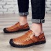 Men Breathable Hollow Outs Genuine Leather Hook Loop Oxfords Casual Shoes Men Breathable Hollow Outs Genuine Leather Hook Loop Oxfords Casual Shoes