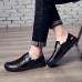 Men Breathable Hollow Outs Genuine Leather Hook Loop Oxfords Casual Shoes Men Breathable Hollow Outs Genuine Leather Hook Loop Oxfords Casual Shoes
