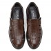 Men Breathable Hollow Outs Leather Oxfords Hook Loop Genuine Leather Shoes