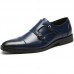 Men Pointed Toe Elegant Business Formal Buckle Oxfords Men Pointed Toe Elegant Business Formal Buckle Oxfords