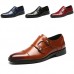 Men Pointed Toe Elegant Business Formal Buckle Oxfords Men Pointed Toe Elegant Business Formal Buckle Oxfords